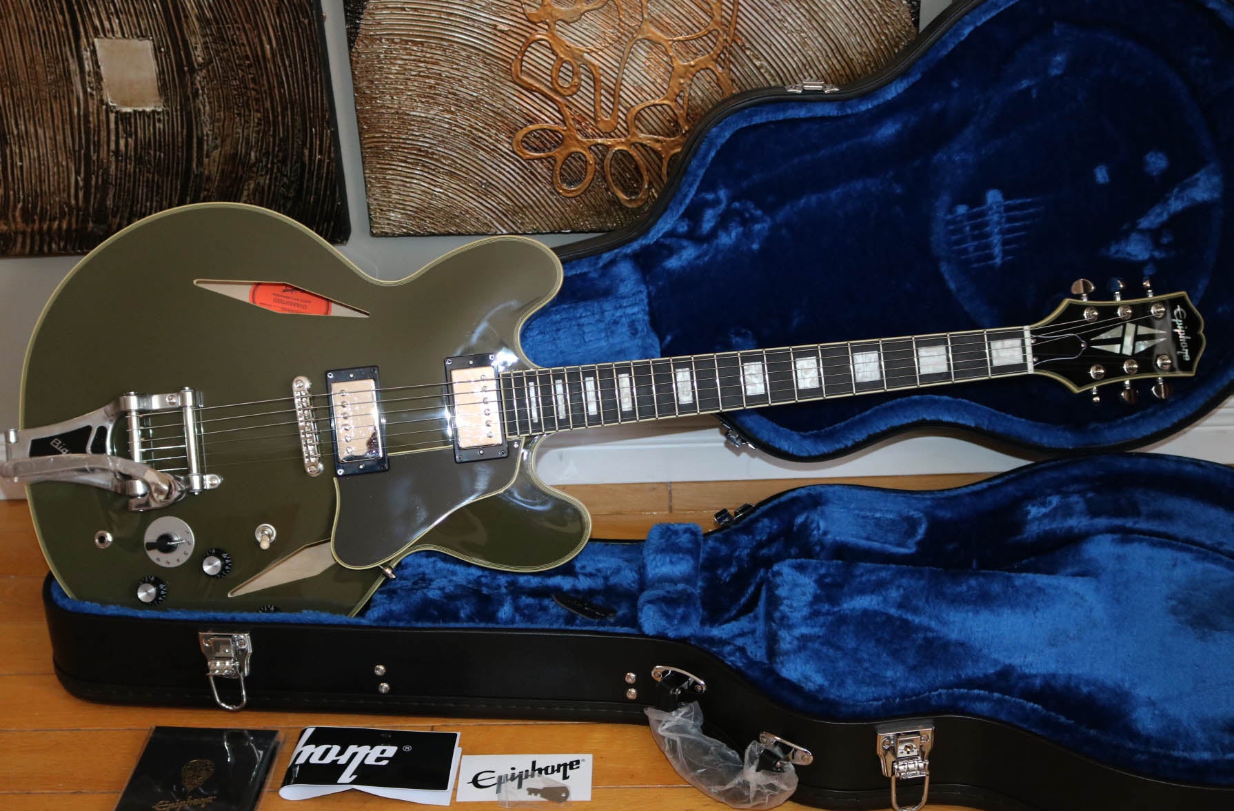 2023 Epiphone Shinichi Ubukata ES-355 Custom Bigsby ver.02 Olive 